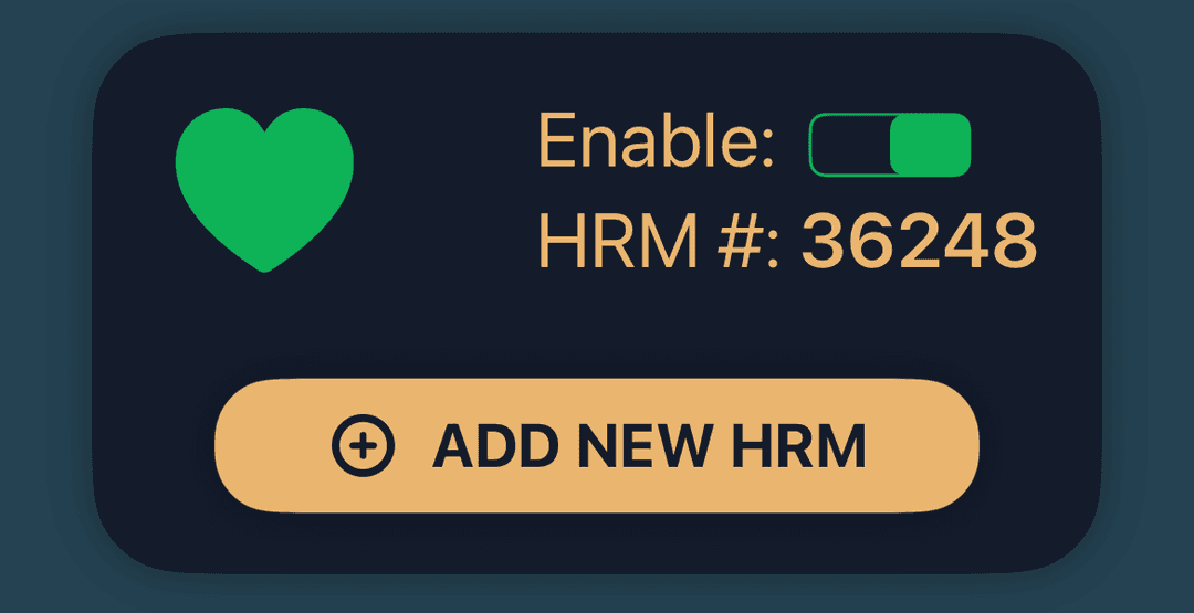 HRM paring in mobile app